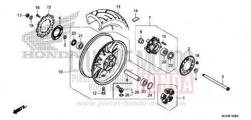 REAR WHEEL NC750JH de 2017